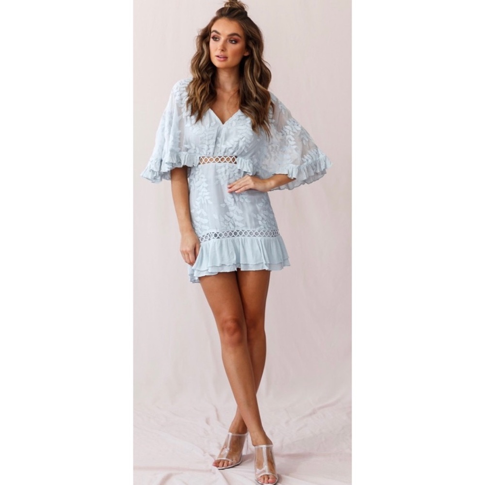 Selfie Leslie Dress Baby Blue Size XS